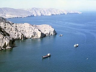 "Bi-directional daytime" traffic through the Strait of Hormuz of VLCC supertankers is "showing signs of recovery", according to a ship-tracking site. File photo of Strait of Hormuz.